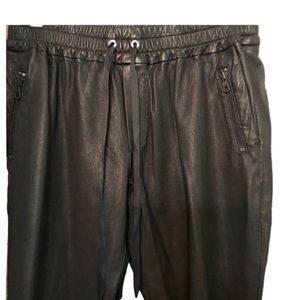 Joe’s Jeans size 12 black beautiful genuine leather pants ultra soft give